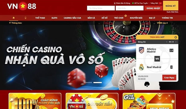 Nhà cái VN88 – Casino online tặng tiền cược miễn phí